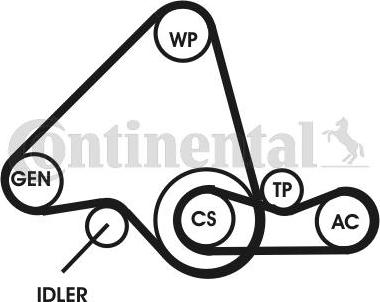 Contitech 6PK995D1 - Kit Cinghie Poly-V autozon.pro