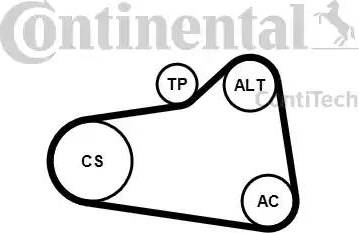 Continental 6PK905 EXTRA K1 - Kit Cinghie Poly-V autozon.pro