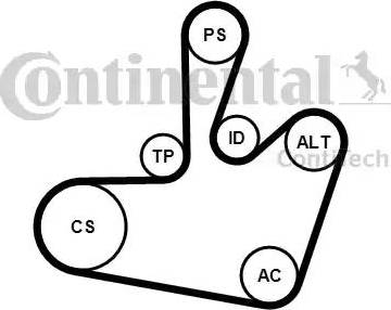 Continental 6PK1548K1 - Kit Cinghie Poly-V autozon.pro