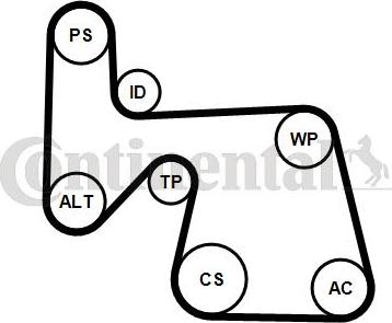 CONTITECH 6PK1670K1 - Kit Cinghie Poly-V autozon.pro