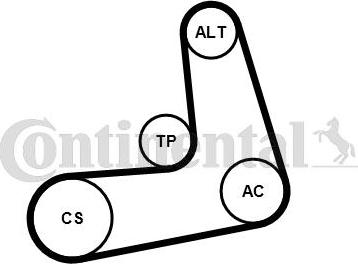 Continental 6PK986K1 - Kit Cinghie Poly-V autozon.pro