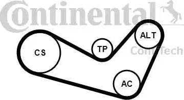 Continental 6PK1080K1 - Kit Cinghie Poly-V autozon.pro