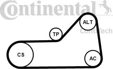 Continental 6PK1153K1 - Kit Cinghie Poly-V autozon.pro