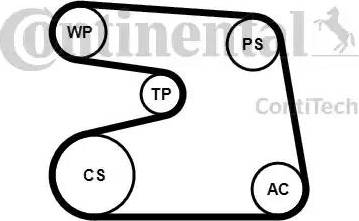 Continental 6PK1873K4 - Kit Cinghie Poly-V autozon.pro