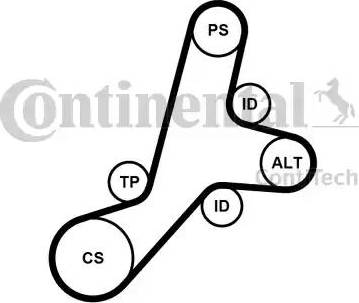 Continental 6PK1345K1 - Kit Cinghie Poly-V autozon.pro