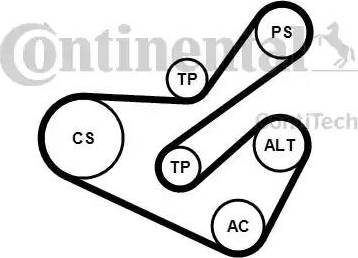 Continental 6PK1740K1 - Kit Cinghie Poly-V autozon.pro