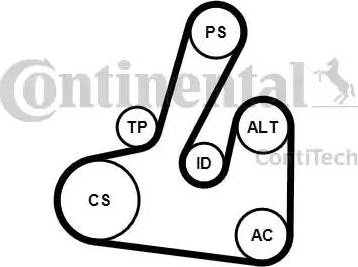 Continental 6PK1705K2 - Kit Cinghie Poly-V autozon.pro