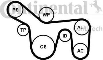 Continental 6PK1715K1 - Kit Cinghie Poly-V autozon.pro