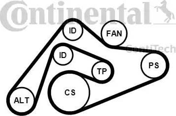 Continental 6PK2404K1 - Kit Cinghie Poly-V autozon.pro