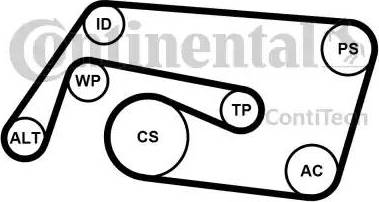 Continental 6PK2260K2 - Kit Cinghie Poly-V autozon.pro