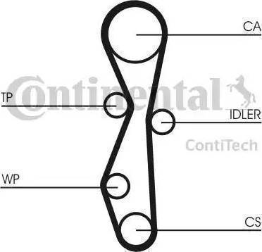 Continental CT1140 - Cinghia dentata autozon.pro