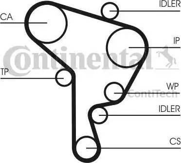 Continental CT1044K2 - Kit cinghie dentate autozon.pro