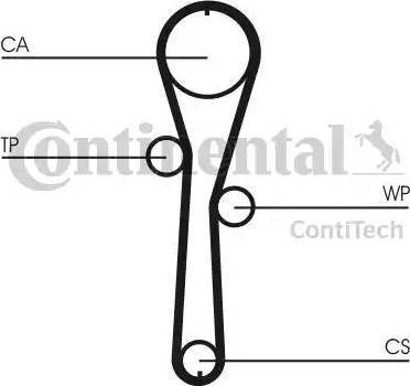 Continental CT1045WP1 - Kit cinghie dentate autozon.pro