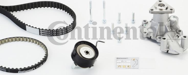 Contitech CT 1189 WP2 PRO - Pompa acqua + Kit cinghie dentate autozon.pro