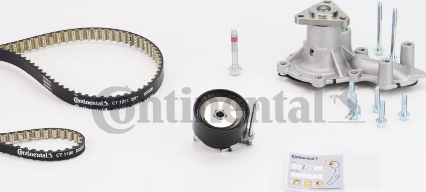 Contitech CT1211WP2PRO - Pompa acqua + Kit cinghie dentate autozon.pro