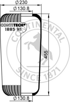 Contitech AIR Spring 1885 N1 - Soffietto, Sospensione pneumatica autozon.pro