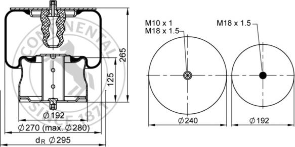 Contitech AIR Spring 817 MB - Soffietto, Sospensione pneumatica autozon.pro