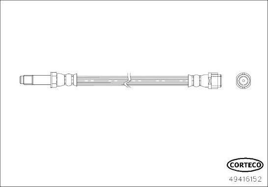 Corteco 49416152 - Flessibile del freno autozon.pro