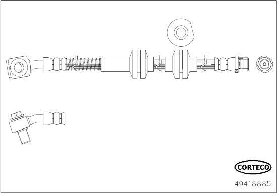 Corteco 49418885 - Flessibile del freno autozon.pro