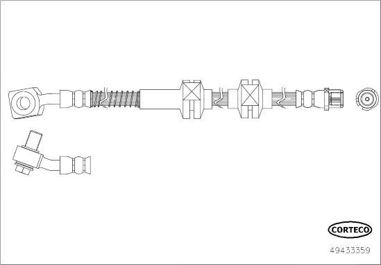 Corteco 49433359 - Flessibile del freno autozon.pro