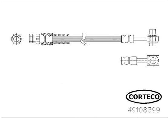 Corteco 49108399 - Flessibile del freno autozon.pro