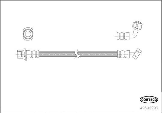 Corteco 49392993 - Flessibile del freno autozon.pro
