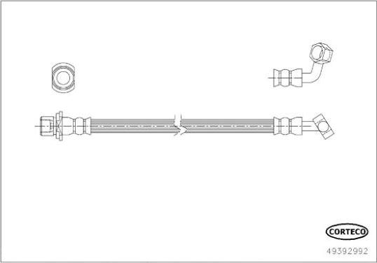 Corteco 49392992 - Flessibile del freno autozon.pro