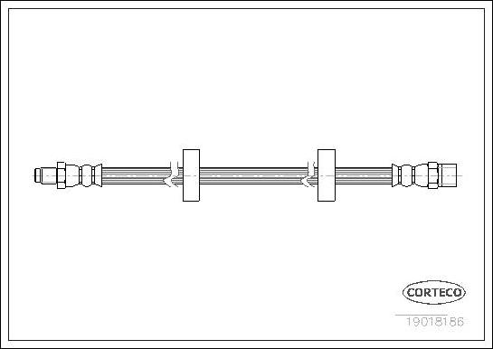 Corteco 19018186 - Flessibile del freno autozon.pro