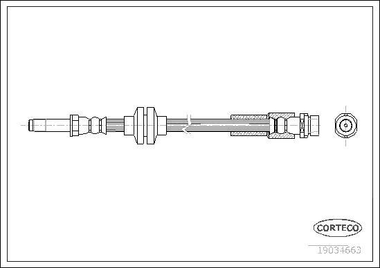 Corteco 19034663 - Flessibile del freno autozon.pro