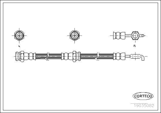 Corteco 19035082 - Flessibile del freno autozon.pro