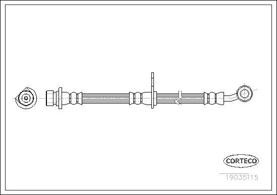 Corteco 19035115 - Flessibile del freno autozon.pro