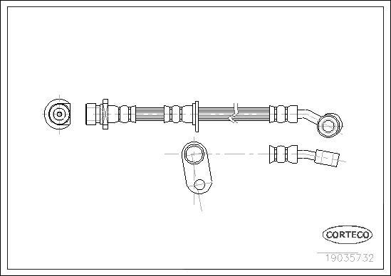 Corteco 19035732 - Flessibile del freno autozon.pro