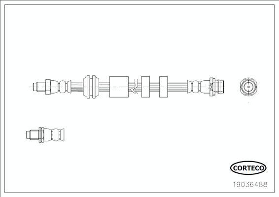 Corteco 19036488 - Flessibile del freno autozon.pro