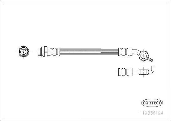 Corteco 19036194 - Flessibile del freno autozon.pro
