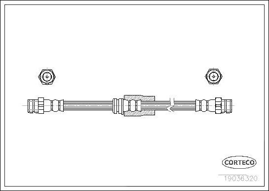Corteco 19036320 - Flessibile del freno autozon.pro