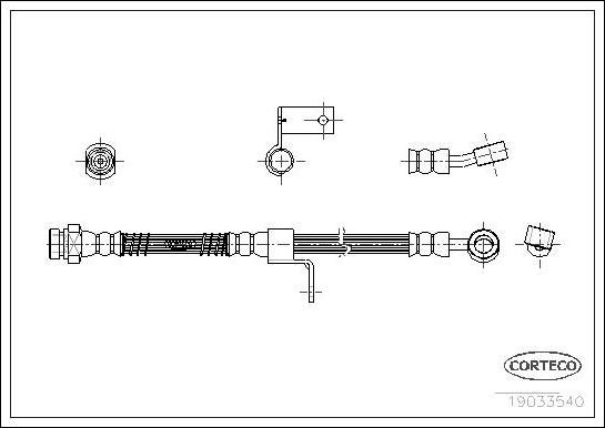 Corteco 19033540 - Flessibile del freno autozon.pro