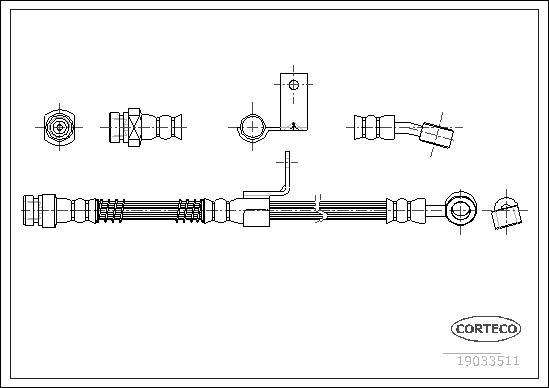 Corteco 19033511 - Flessibile del freno autozon.pro