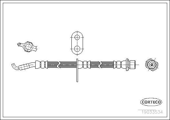 Corteco 19033534 - Flessibile del freno autozon.pro