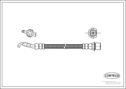 Corteco 19033530 - Flessibile del freno autozon.pro