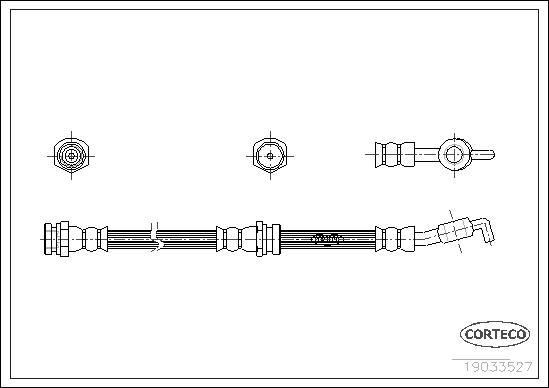 Corteco 19033527 - Flessibile del freno autozon.pro