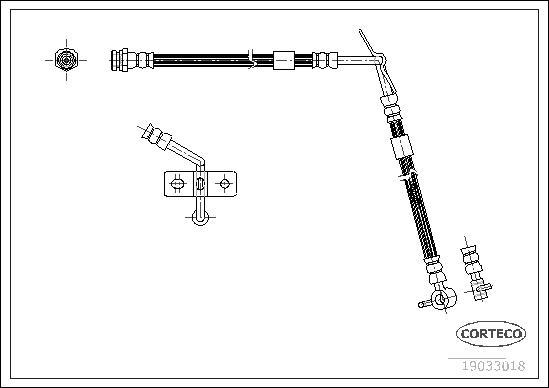 Corteco 19033018 - Flessibile del freno autozon.pro