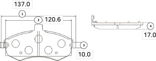 CTR GK0481 - Kit pastiglie freno, Freno a disco autozon.pro