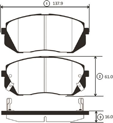 CTR GK0547 - Kit pastiglie freno, Freno a disco autozon.pro