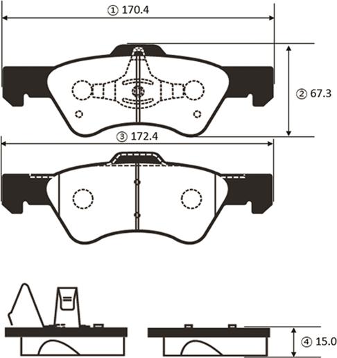 CTR GK0204 - Kit pastiglie freno, Freno a disco autozon.pro