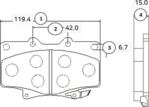 CTR GK1019 - Kit pastiglie freno, Freno a disco autozon.pro