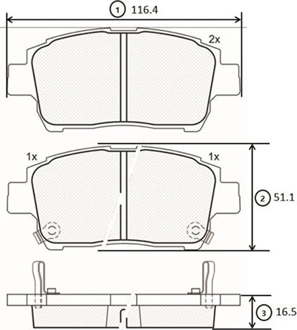 CTR GK1105 - Kit pastiglie freno, Freno a disco autozon.pro