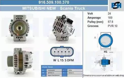 PSH 916.509.100.370 - Alternatore autozon.pro