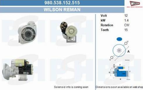 PSH 980.538.152.515 - Motorino d'avviamento autozon.pro