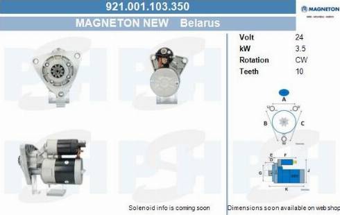 PSH 921.001.103.350 - Motorino d'avviamento autozon.pro