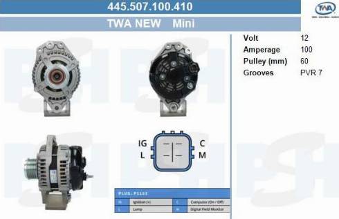 PSH 445.507.100.410 - Alternatore autozon.pro